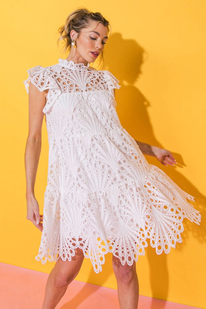 LACE EMBRACE MINI DRESS