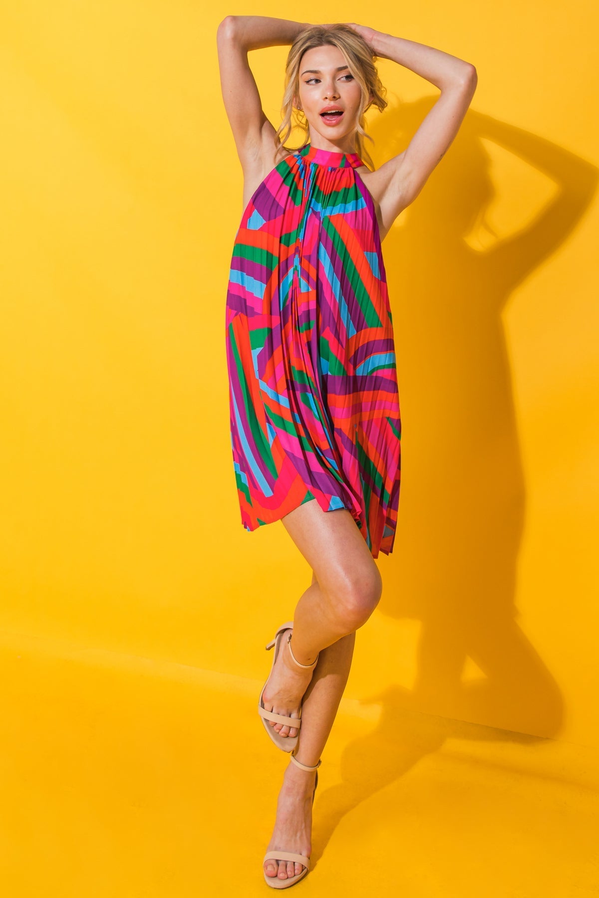 FOREVER UNIQUE WOVEN MINI DRESS Flying Tomato