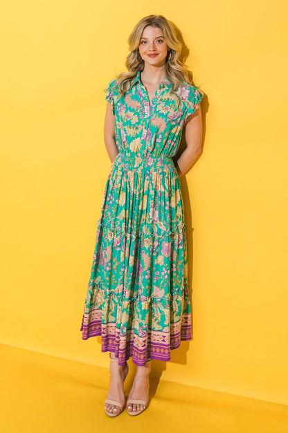 FARAWAY WOVEN MAXI DRESS