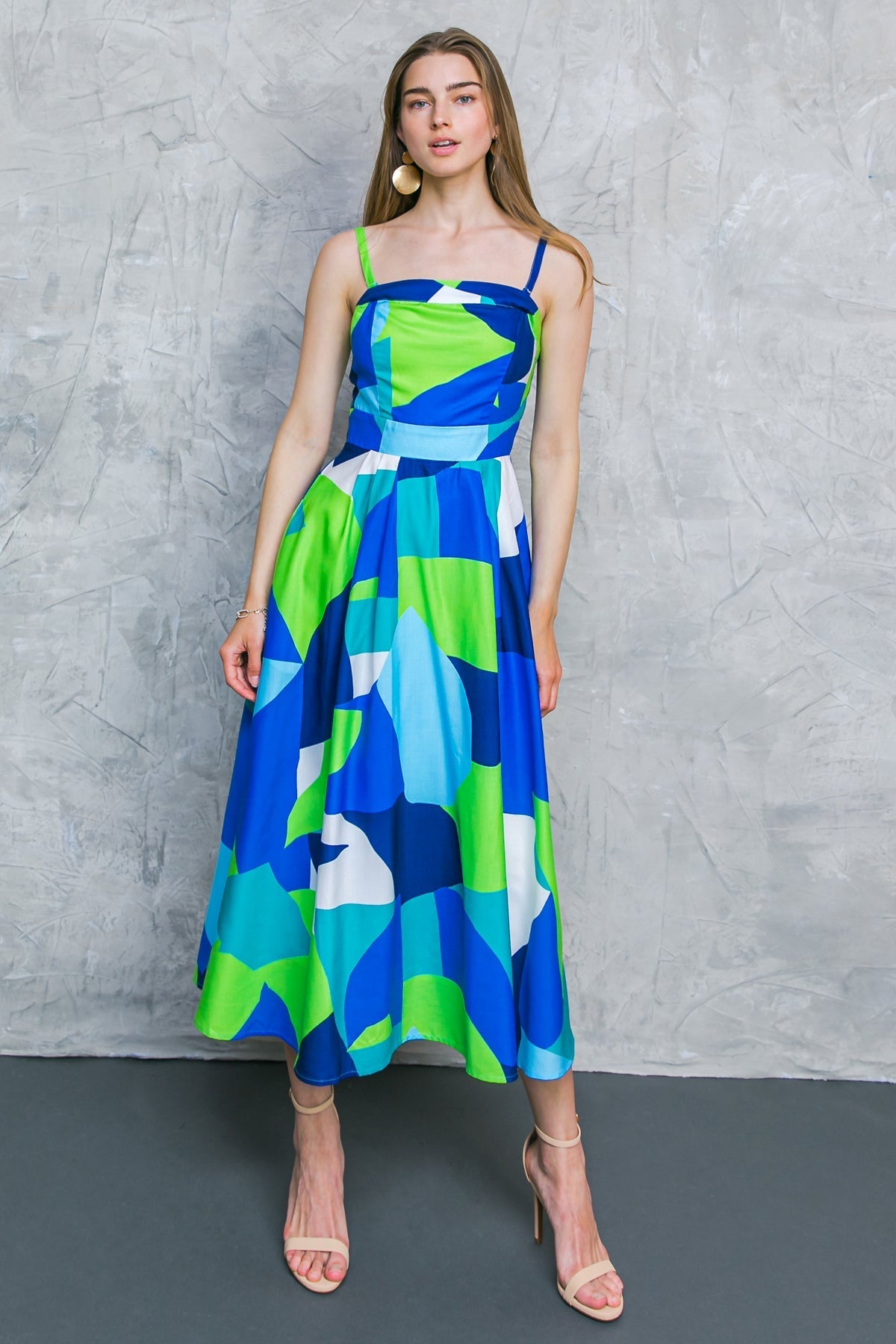 IF YOU DON'T MIND WOVEN MIDI DRESS Flying Tomato