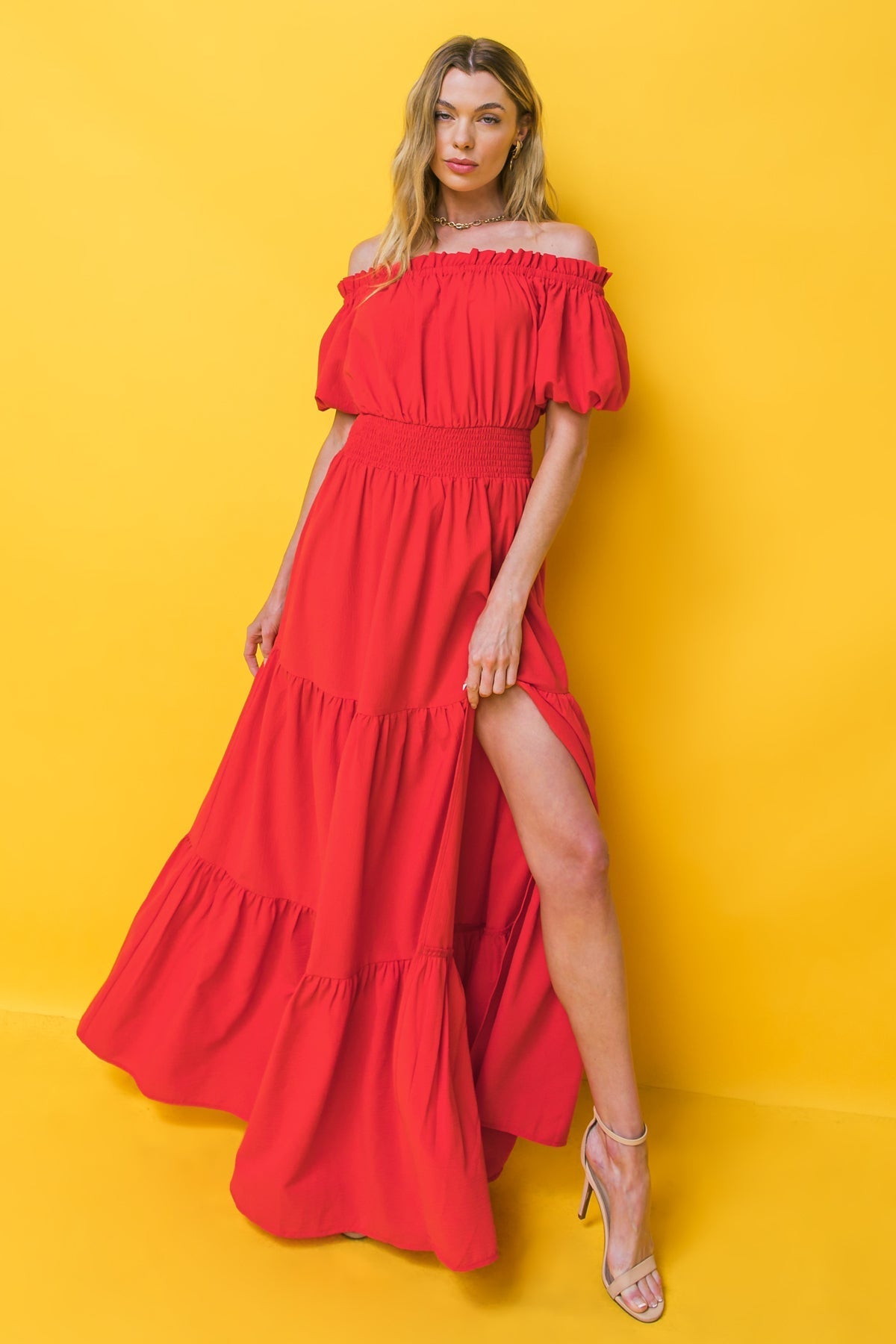 OUT IN THE COUNTRY WOVEN MAXI DRESS Flying Tomato
