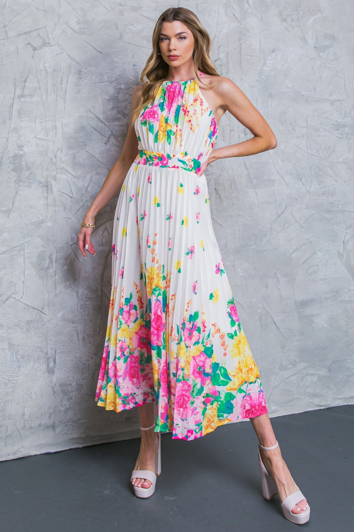 ALBERGO STELLA WOVEN MIDI DRESS Flying Tomato