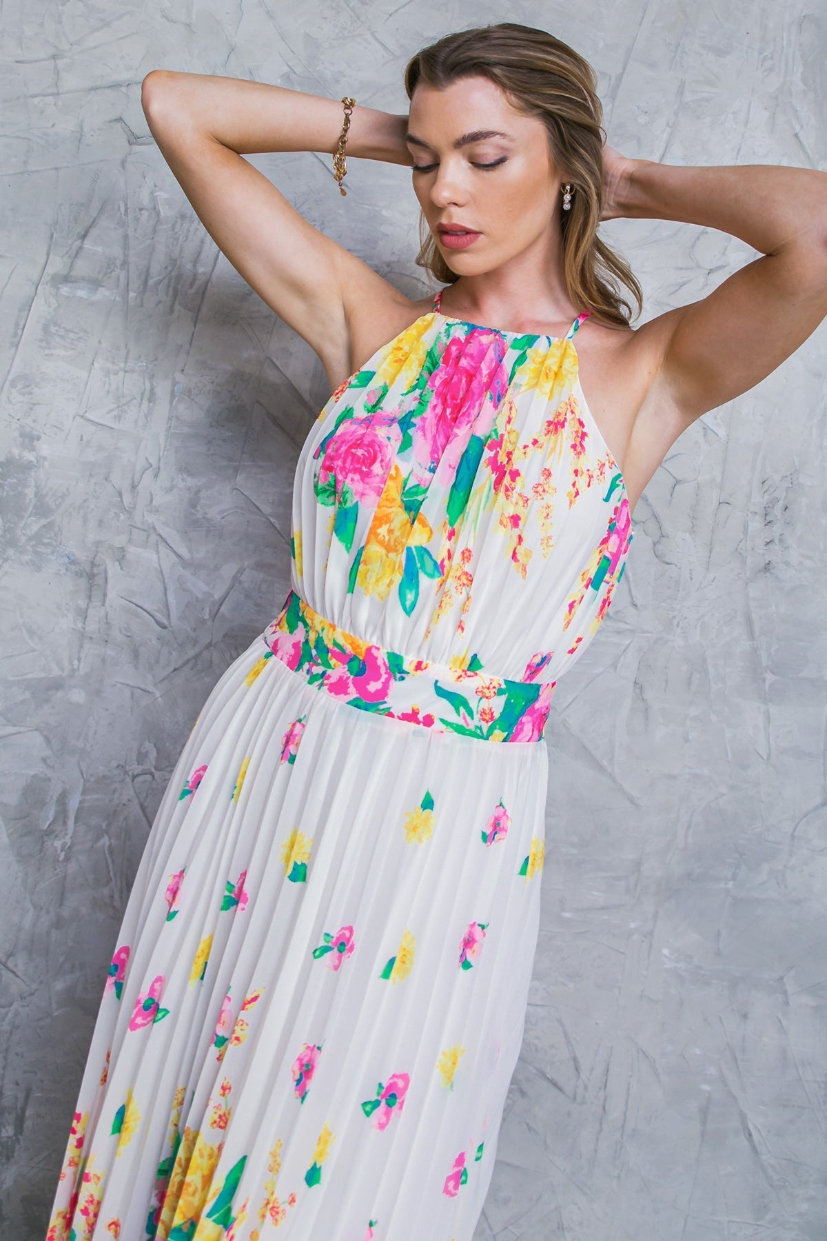ALBERGO STELLA WOVEN MIDI DRESS Flying Tomato