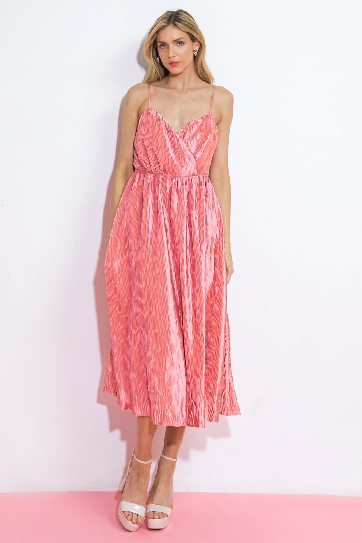 MAKING ROOM FOR YOU WOVEN MIDI DRESS Flying Tomato