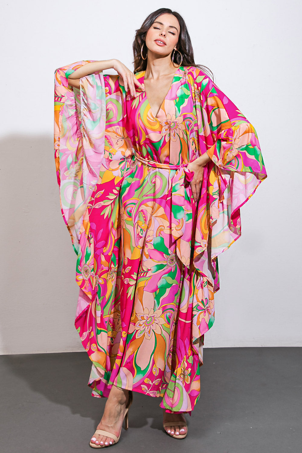 SEASIDE GIRLS WOVEN KAFTAN DRESS Flying Tomato