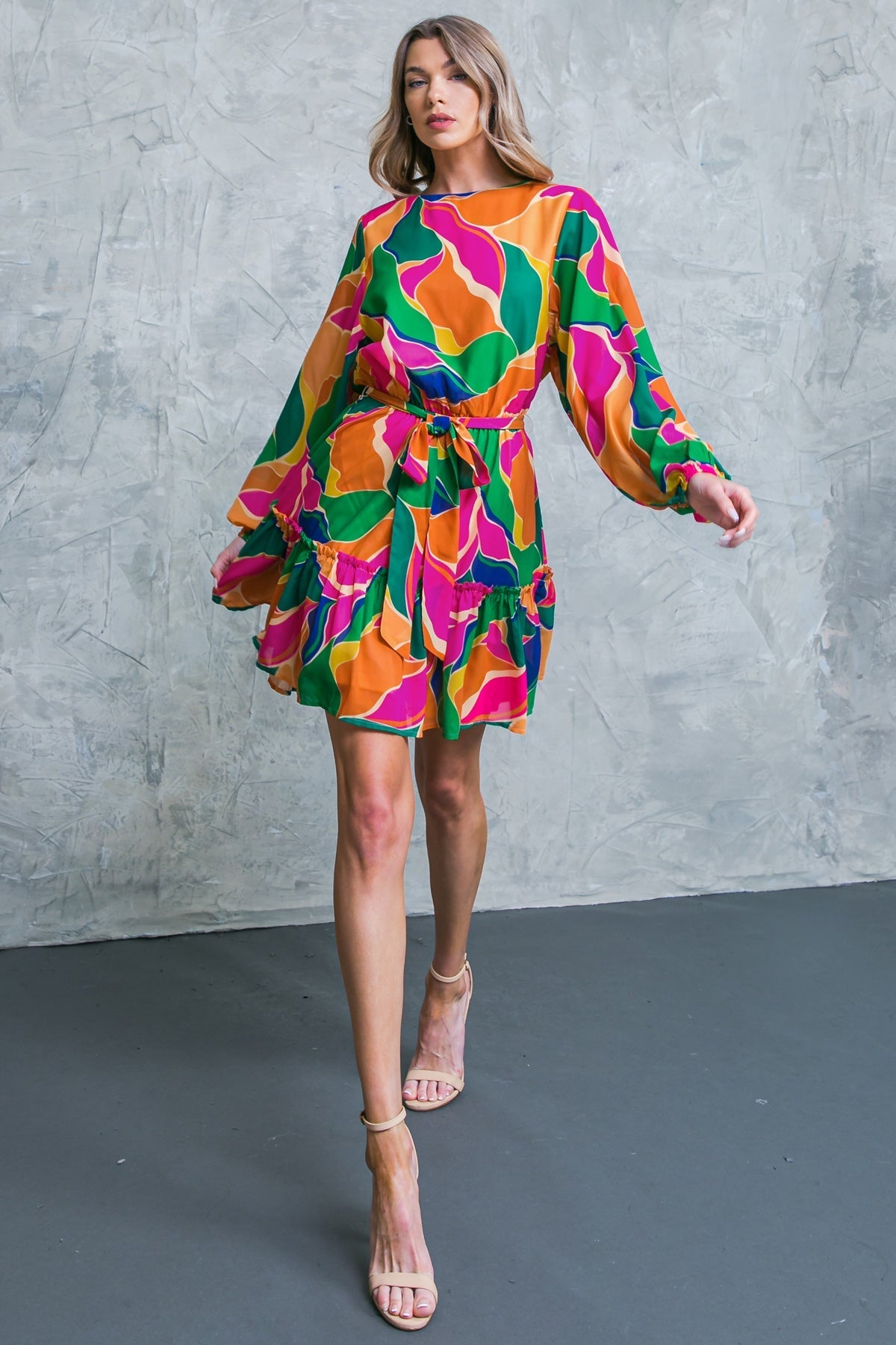 THANK ME LATER WOVEN MINI DRESS Flying Tomato