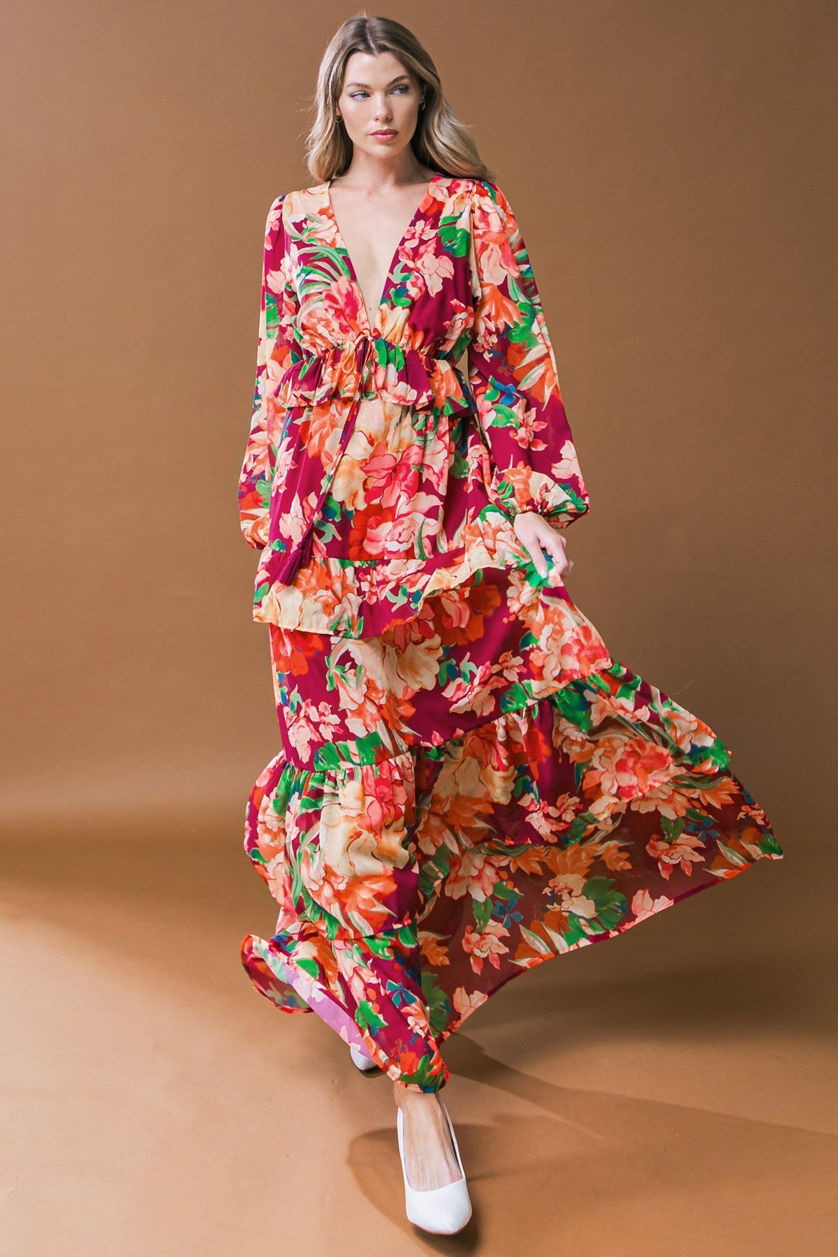 LEAVE YOU SPEECHLESS WOVEN MAXI DRESS Flying Tomato