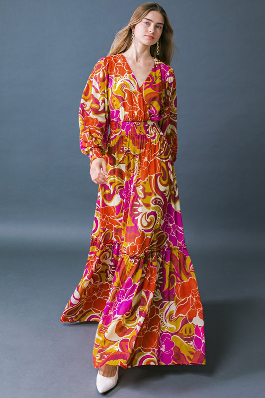 READY FOR THE SPOTLIGHT WOVEN MAXI DRESS Flying Tomato