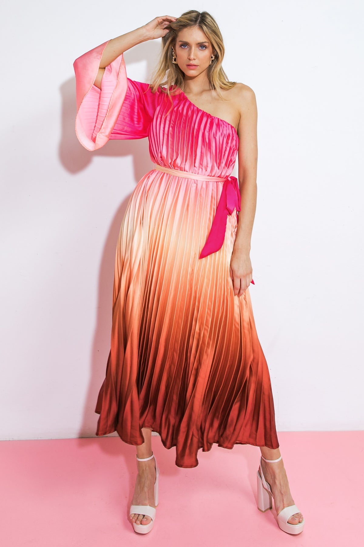 YOU'RE MY LOVER WOVEN MIDI DRESS Flying Tomato