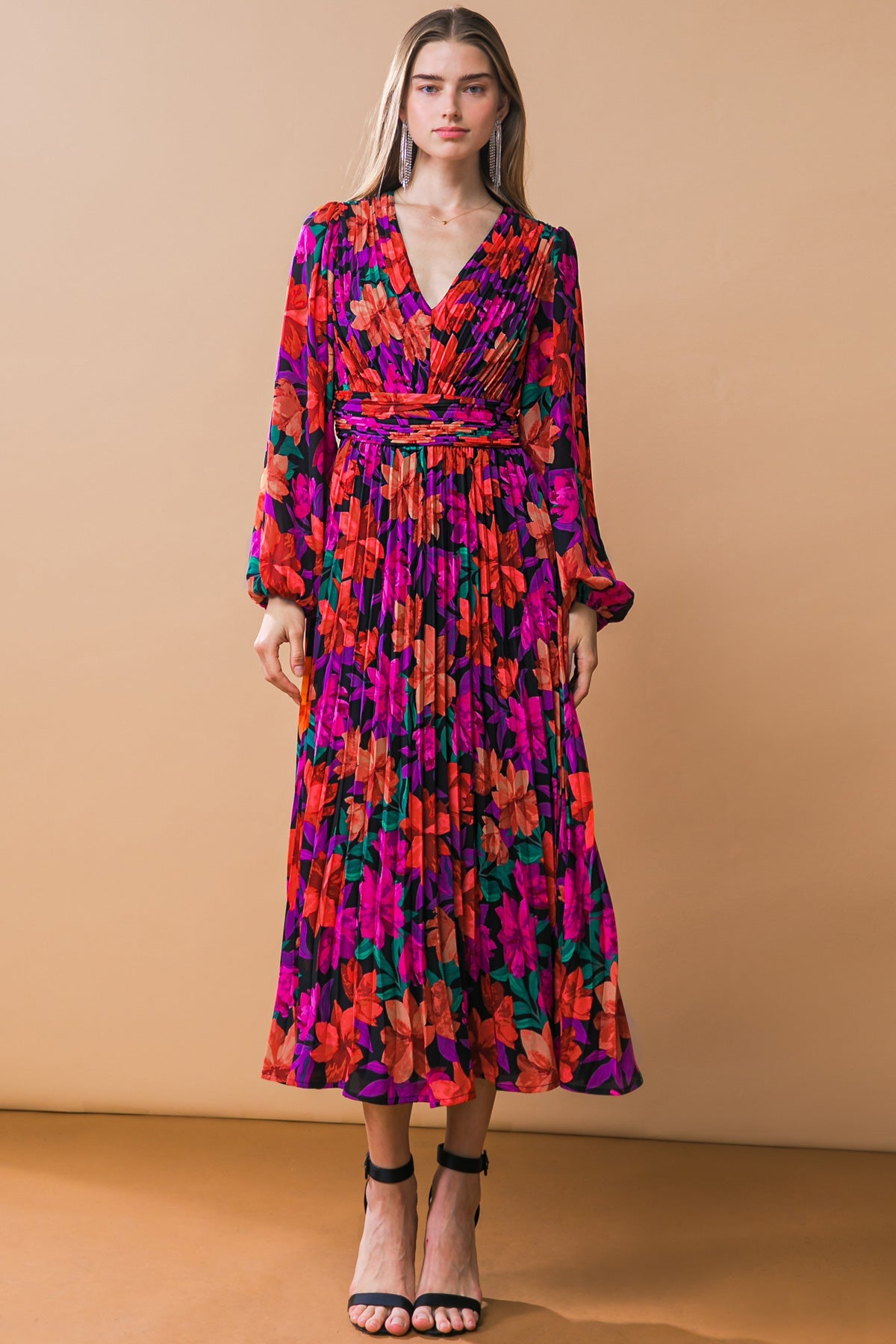 OUR BEAUTIFUL LOVE WOVEN MIDI DRESS