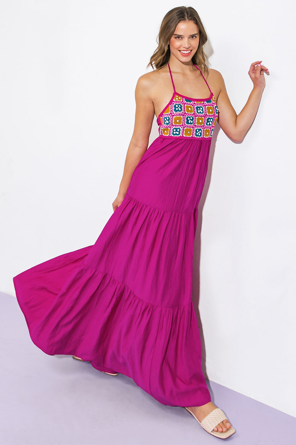 AFTER PARTY WOVEN MIDI DRESS Flying Tomato