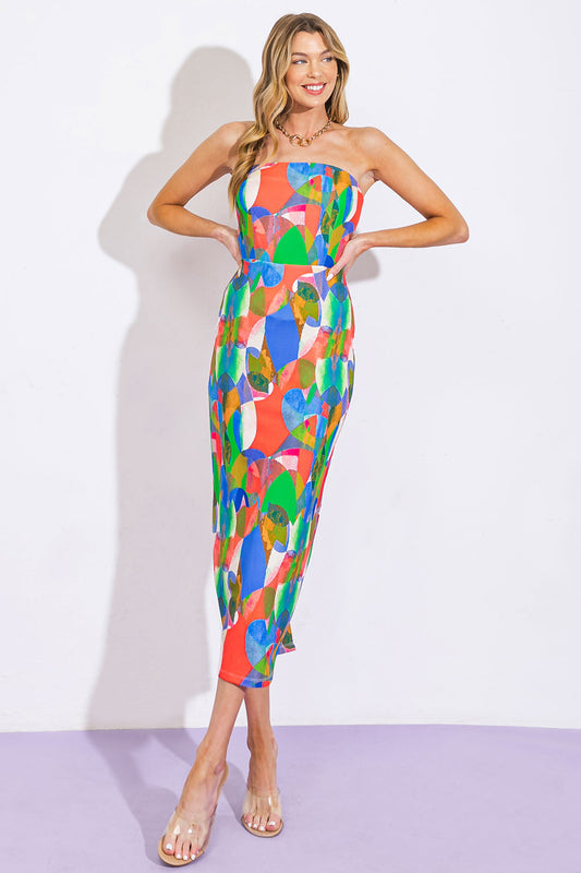 DANCING DIVA PONTI TUBE DRESS Flying Tomato