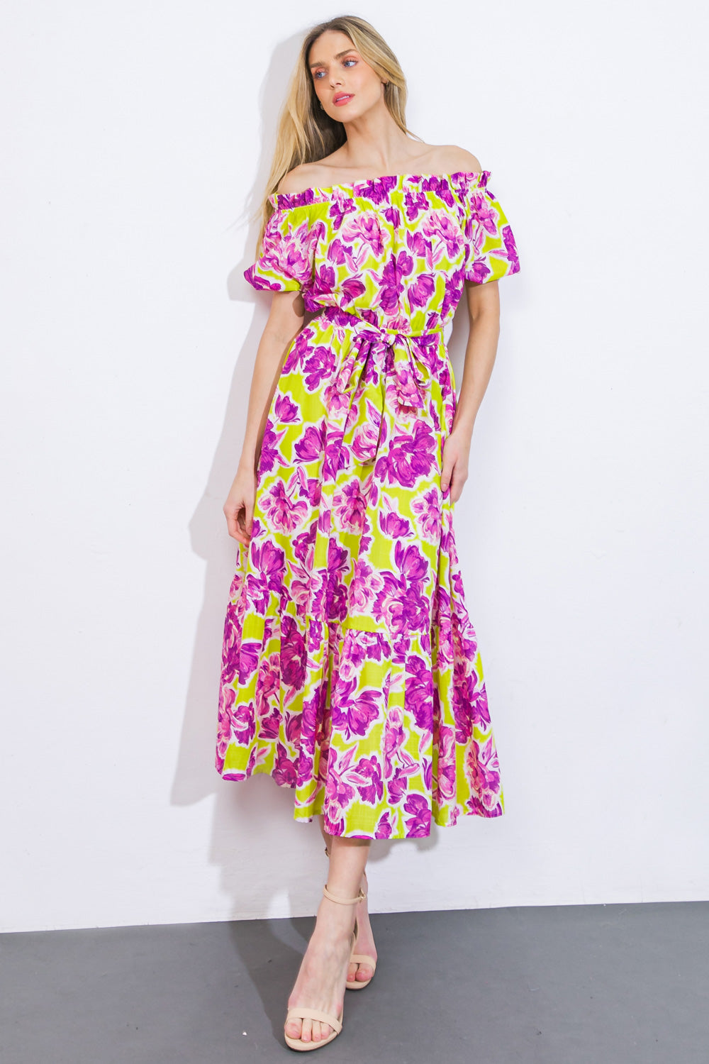 I'M IN CHARGE WOVEN MIDI DRESS Flying Tomato