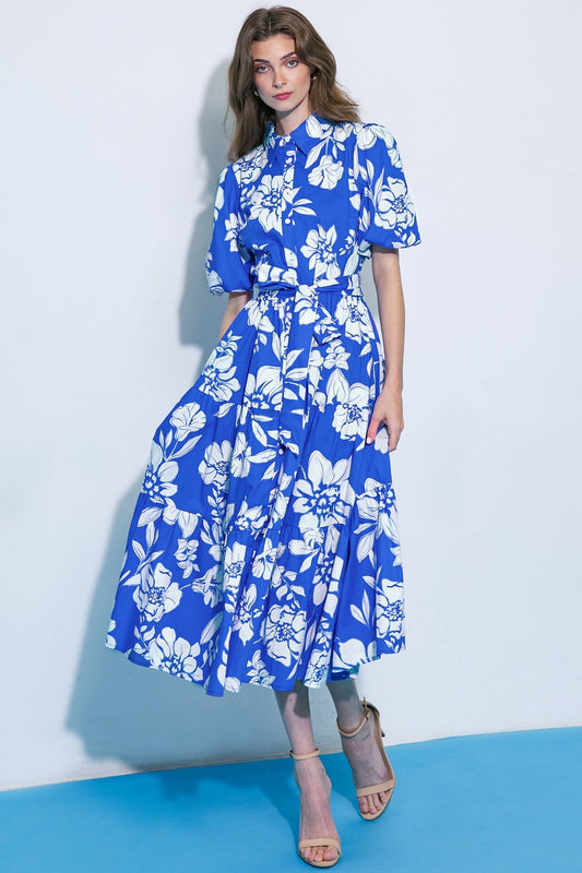 FIND YOUR PURPOSE WOVEN MIDI DRESS Flying Tomato
