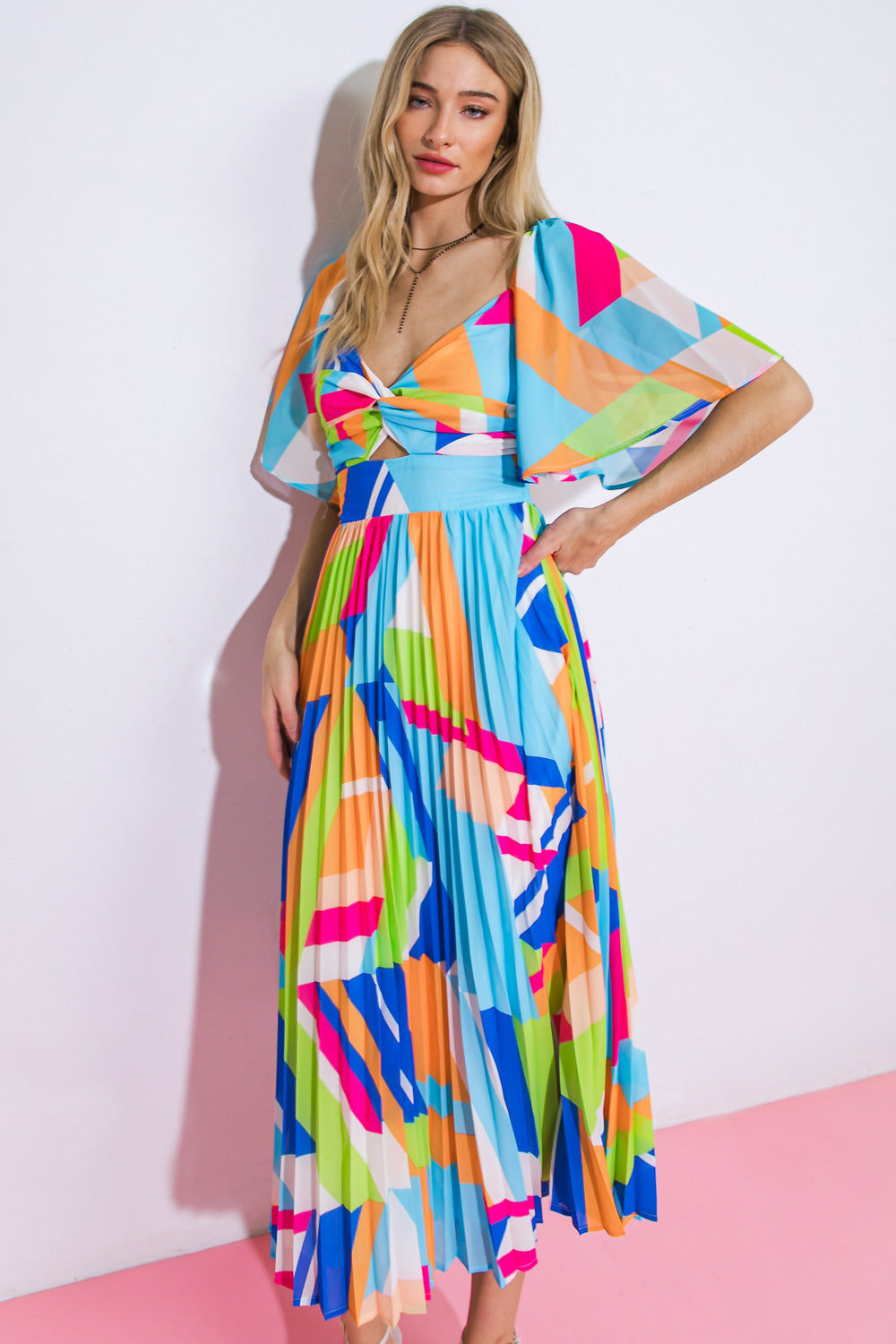 STILL IN TO YOU WOVEN MIDI DRESS Flying Tomato