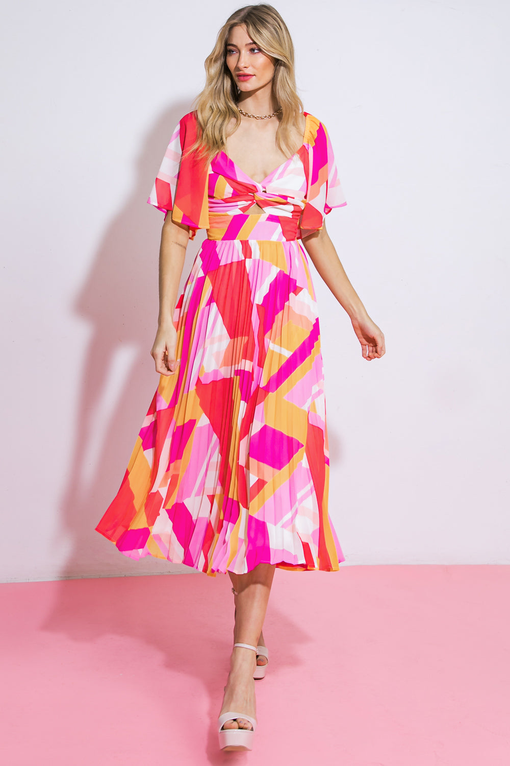STILL IN TO YOU WOVEN MIDI DRESS Flying Tomato