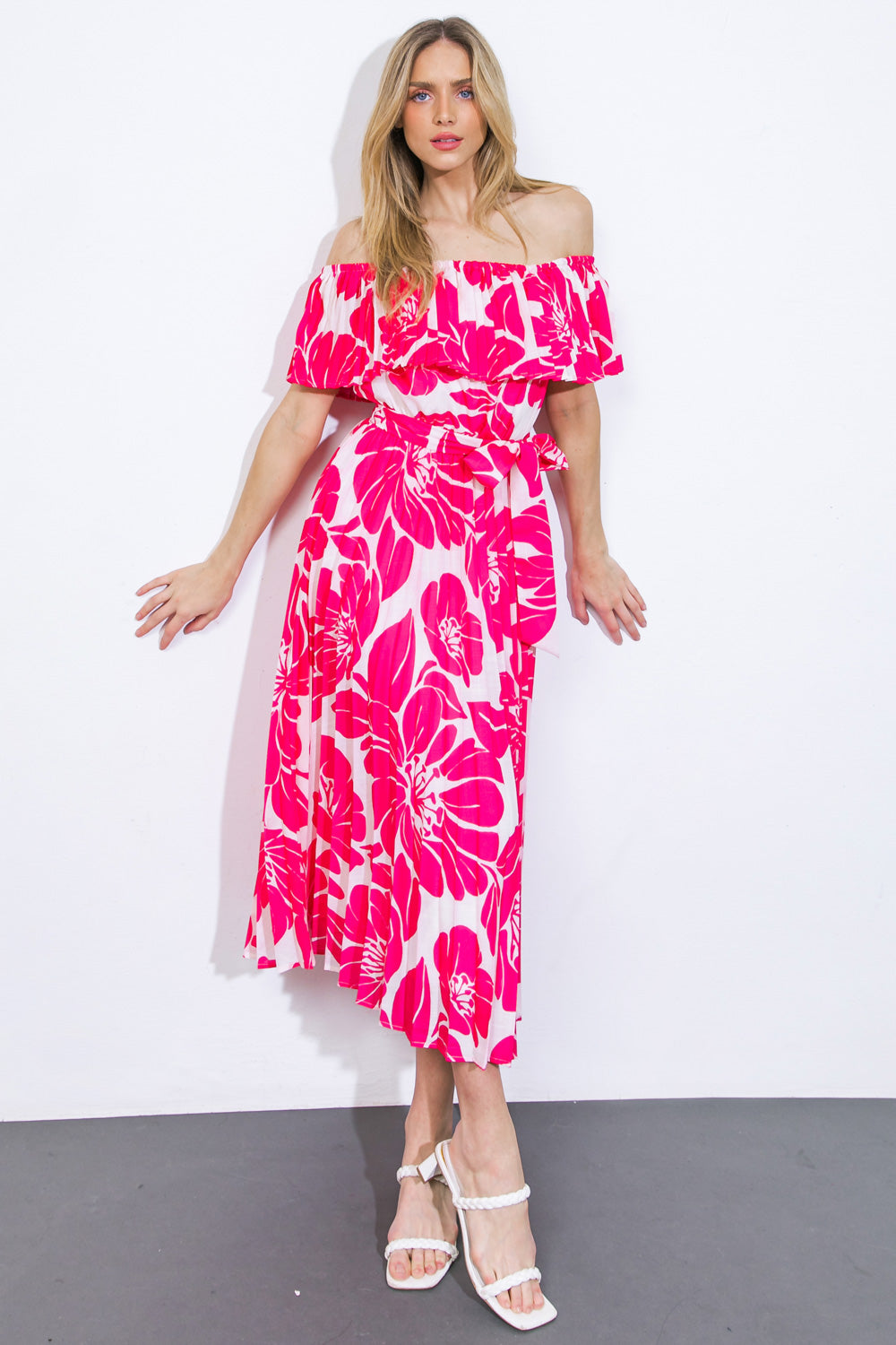 LOVE SCRIPT WOVEN MIDI DRESS Flying Tomato