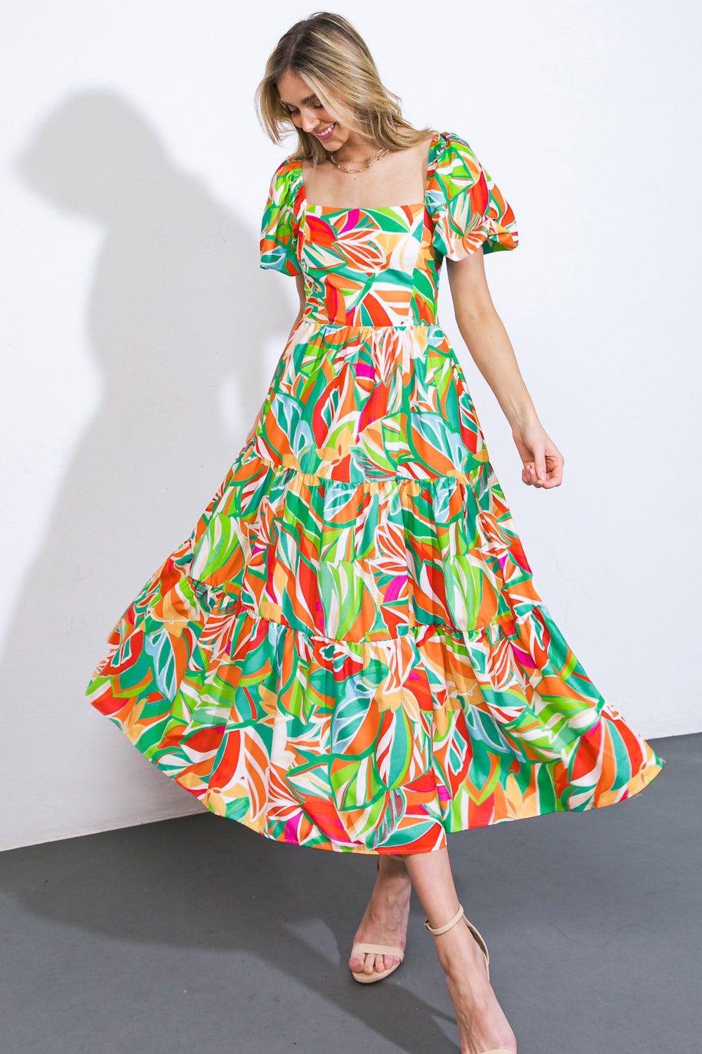 LONG LOST LOVER WOVEN MIDI DRESS Flying Tomato