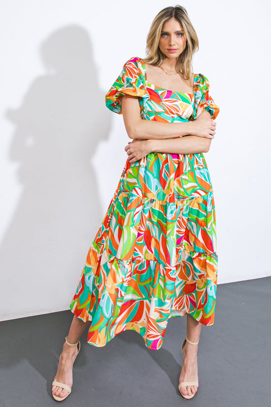 LONG LOST LOVER WOVEN MIDI DRESS Flying Tomato