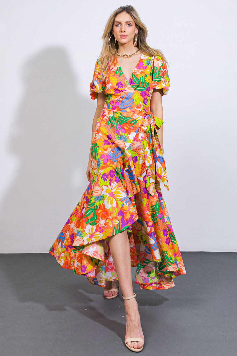 GARDEN OF LIFE WOVEN MIDI DRESS Flying Tomato