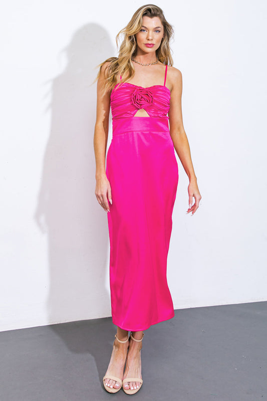 SHE'S GOT WOVEN MIDI DRESS Flying Tomato