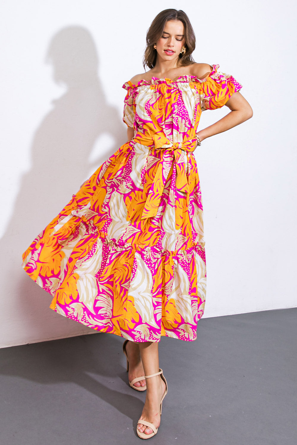 SCENIC OUTINGS WOVEN MINI DRESS Flying Tomato