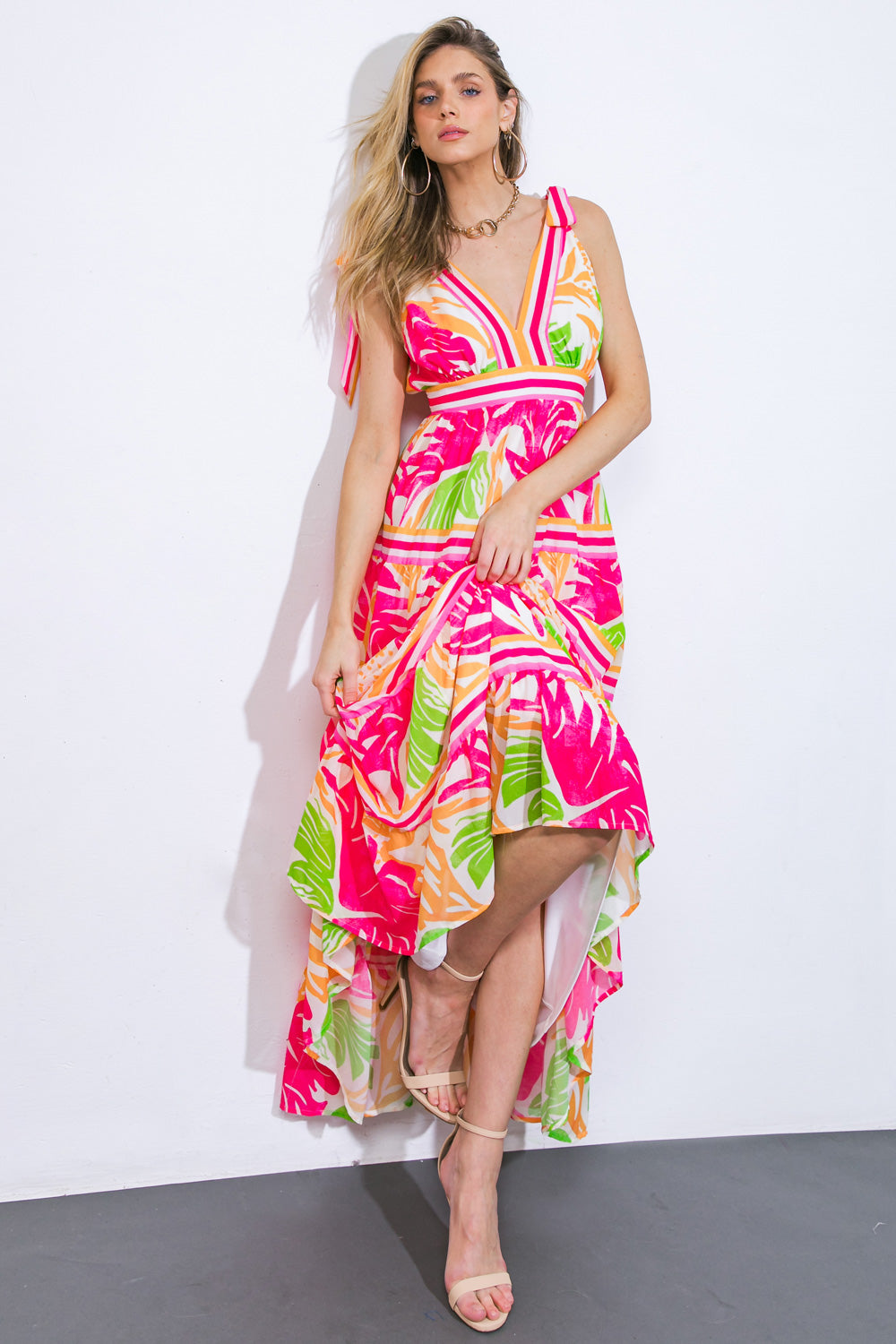 TAKE THE TRAILS WOVEN MAXI DRESS Flying Tomato