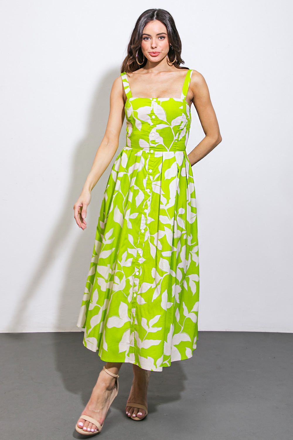 A PASSIONATE HEART WOVEN MIDI DRESS Flying Tomato