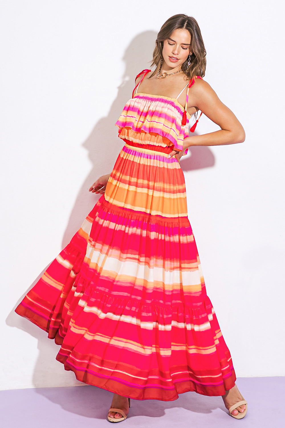 MY DEAREST DARLING WOVEN MAXI DRESS Flying Tomato