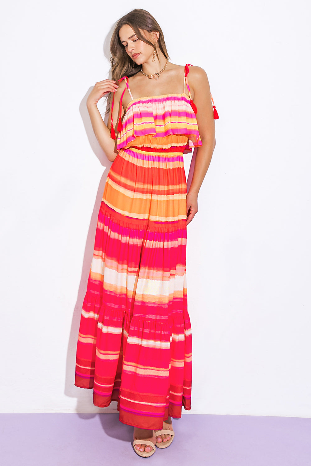 MY DEAREST DARLING WOVEN MAXI DRESS Flying Tomato