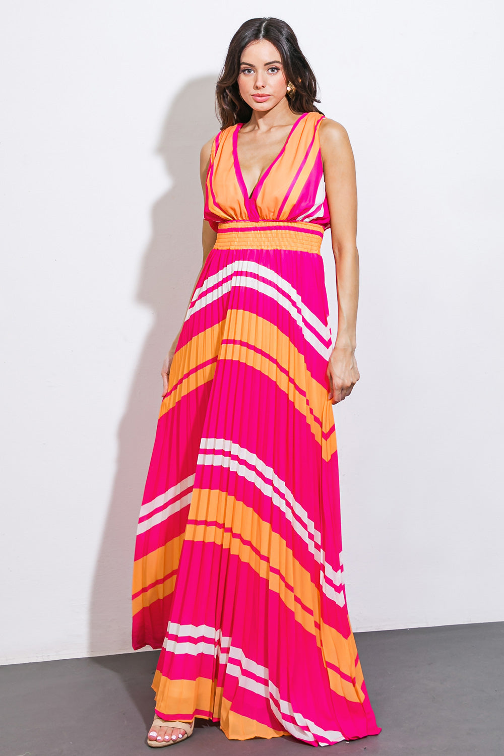 A QUICK TRIP WOVEN MAXI DRESS