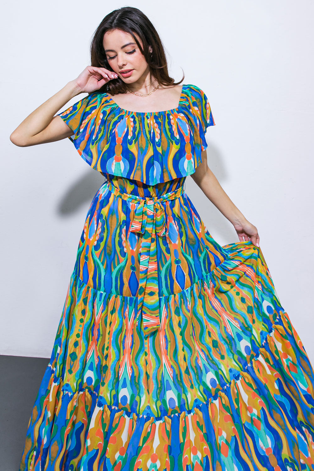 DARE TO BE YOU WOVEN MAXI DRESS Flying Tomato