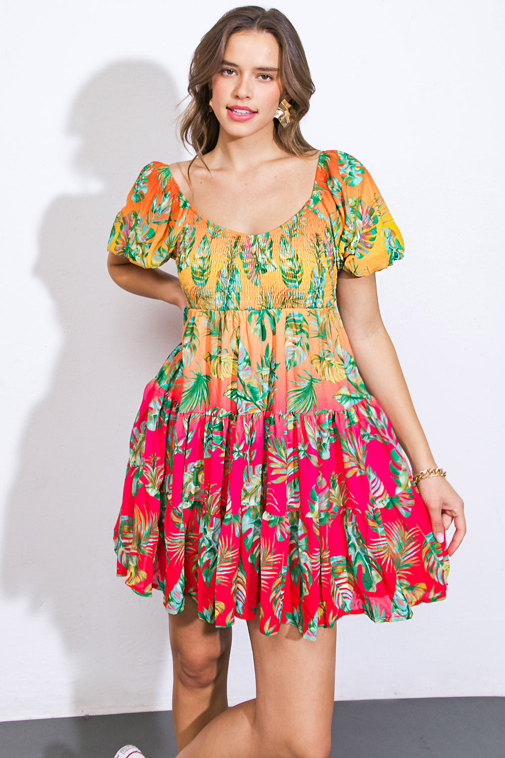 ROAD TO NASHVILLE WOVEN MINI DRESS Flying Tomato