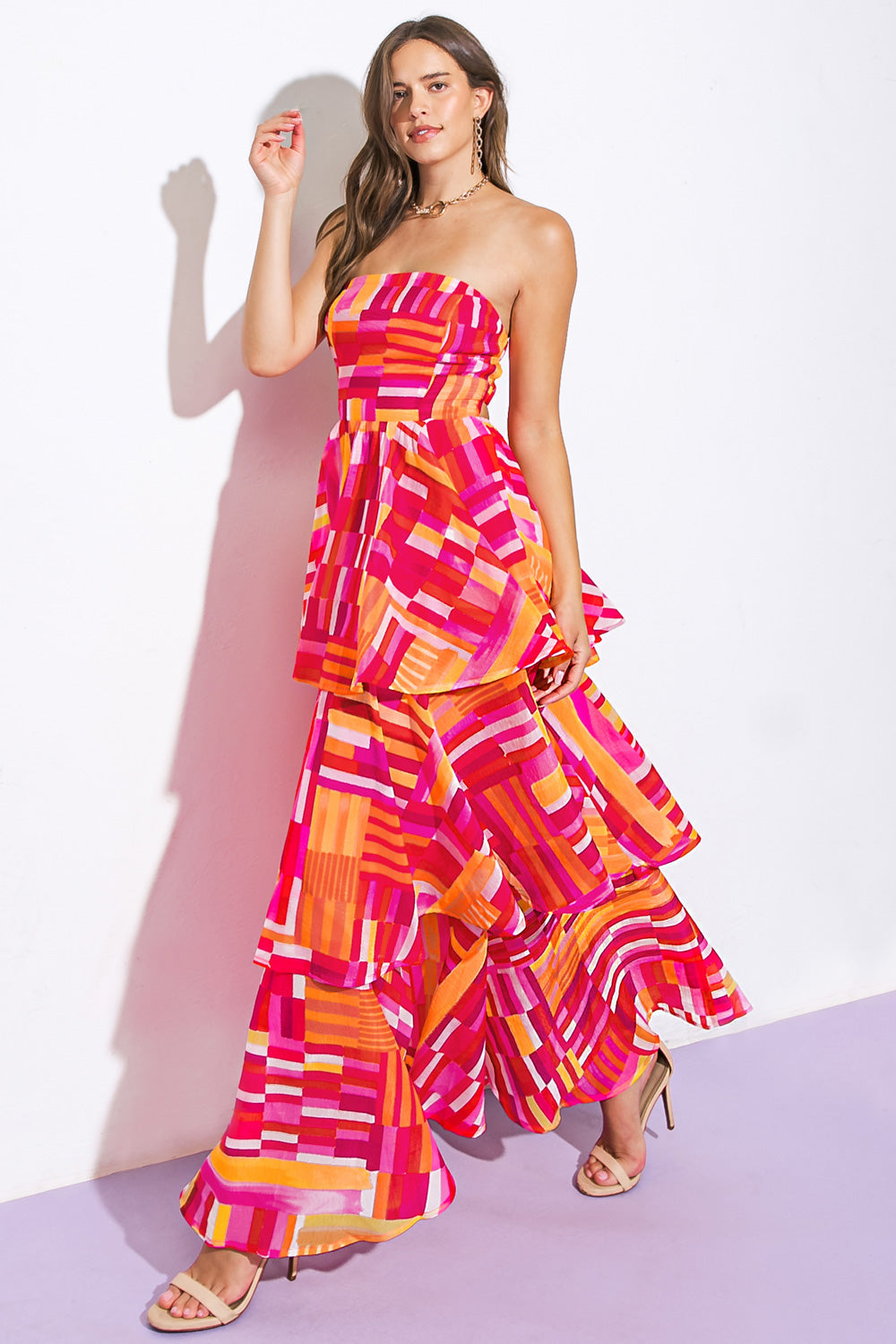 EVENING BREEZE WOVEN MAXI DRESS Flying Tomato