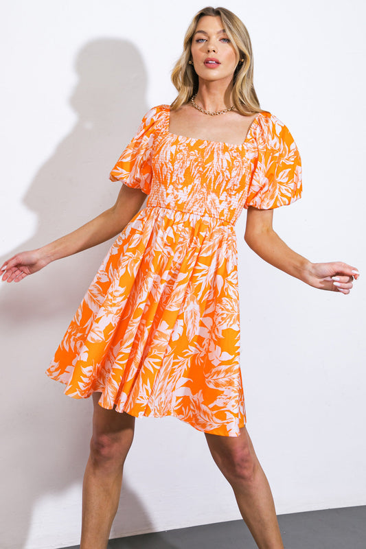 BRINGING THE DRAMA WOVEN MINI DRESS Flying Tomato