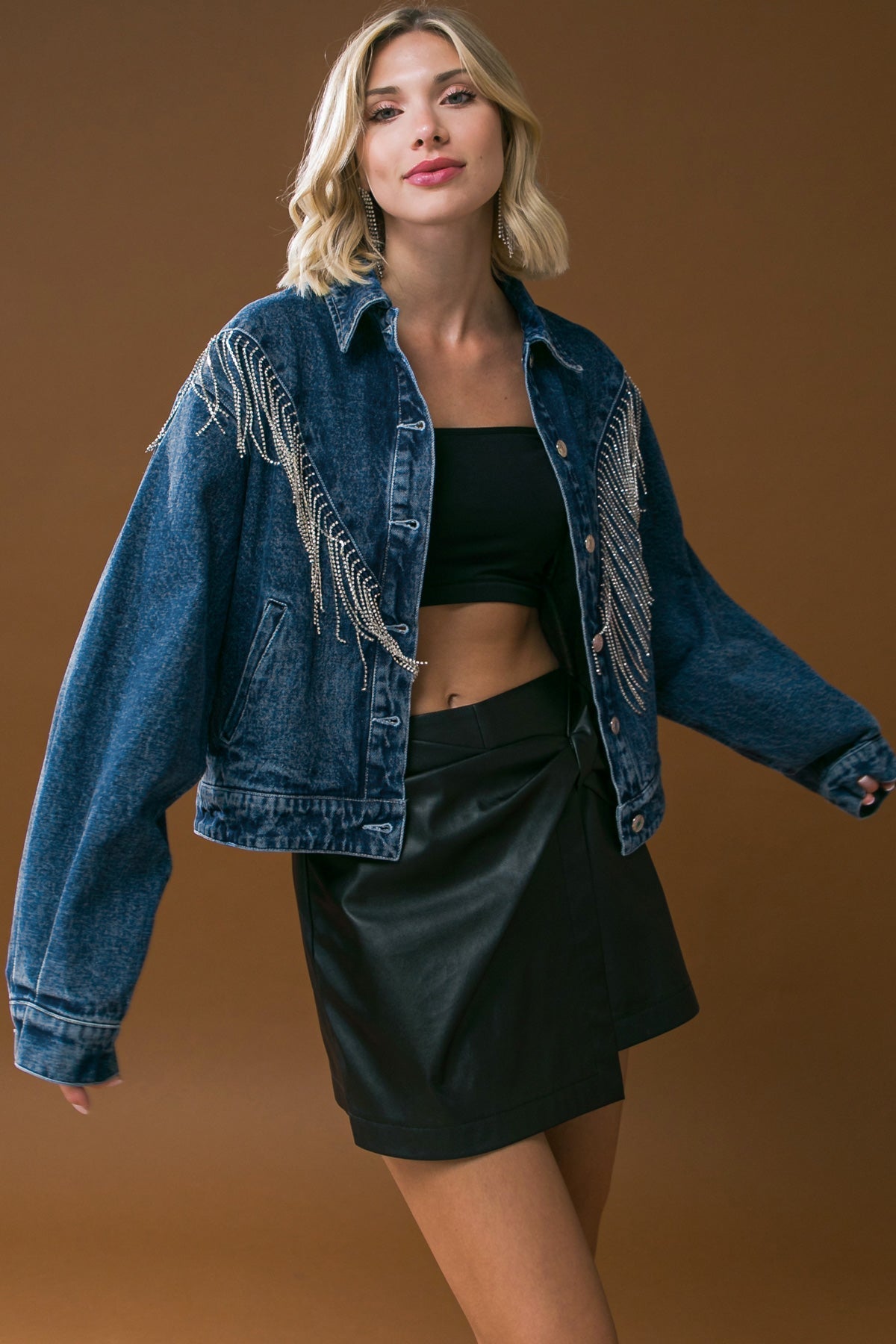 STUNNING EXCELLENCE WASHED DENIM JACKET Flying Tomato