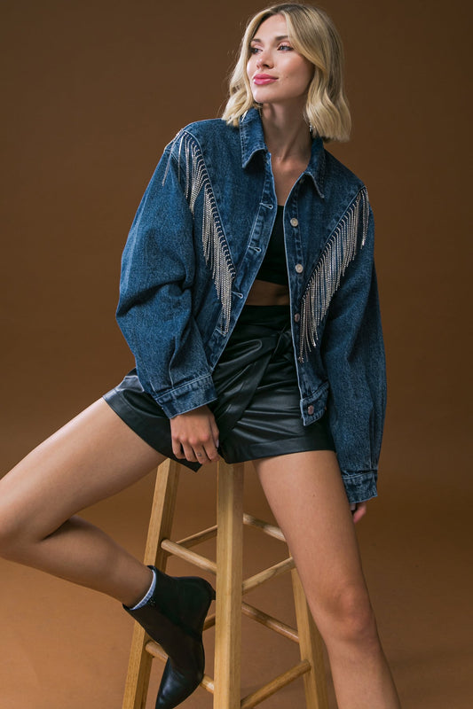STUNNING EXCELLENCE WASHED DENIM JACKET Flying Tomato