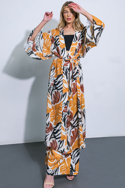 WHERE THE WIND WOVEN MIDI KIMONO Flying Tomato