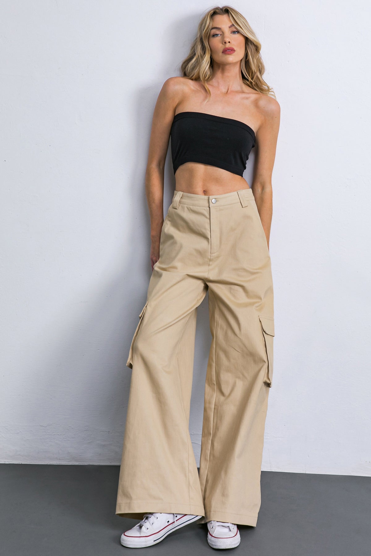 ADORABLE POSH WOVEN CARGO PANTS Flying Tomato