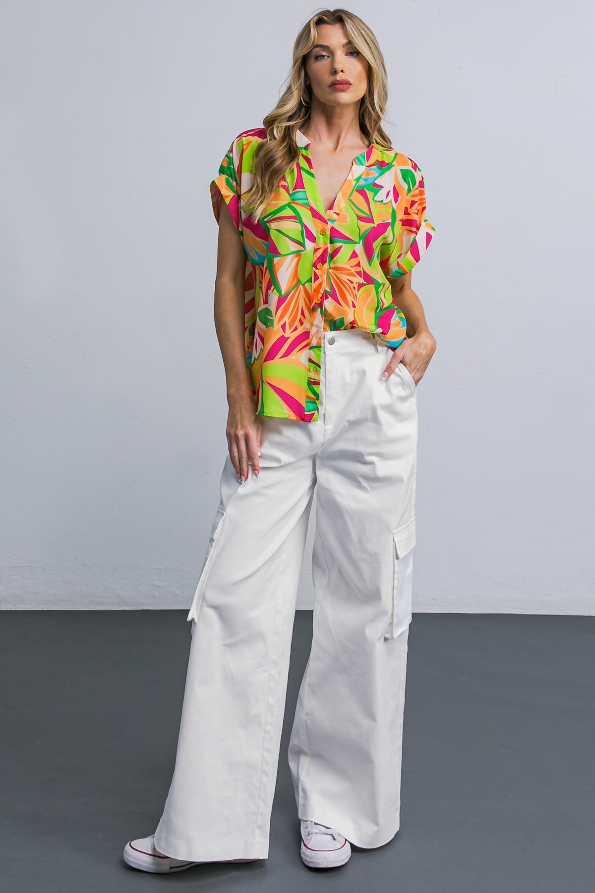 ADORABLE POSH WOVEN CARGO PANTS Flying Tomato