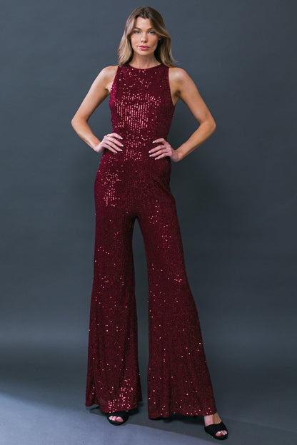 DIVINE WANDERINGS SEQUIN JUMPSUIT