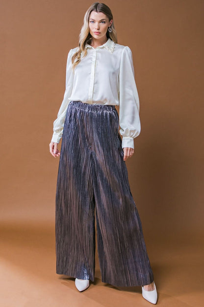 Woven Wide-Leg Comfort Pants