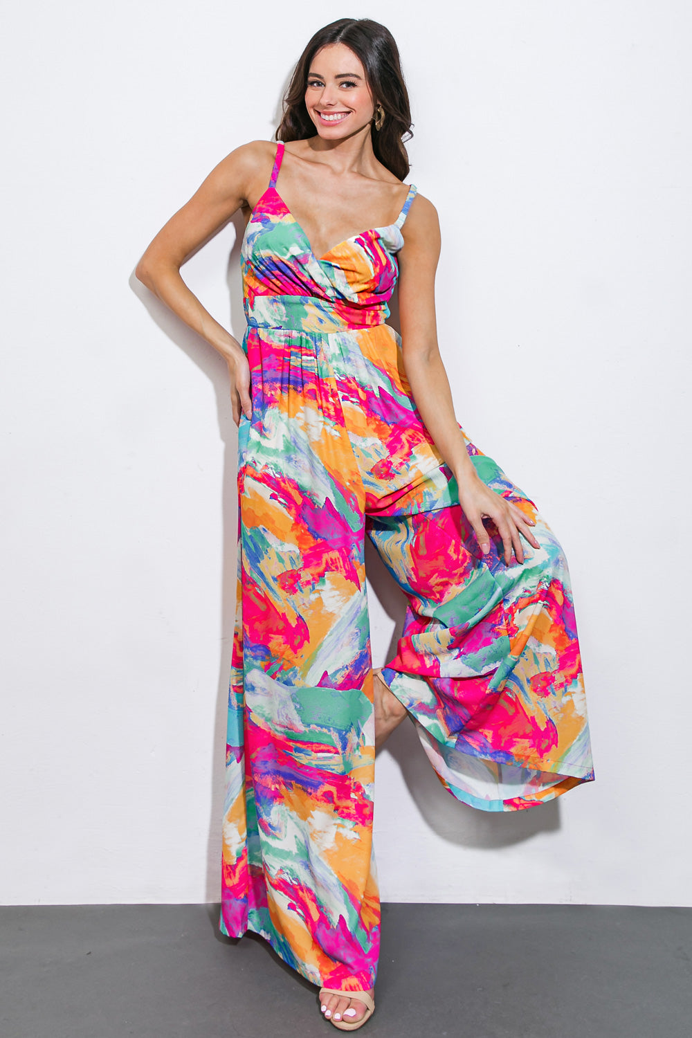 WANDERING AROUND WOVEN JUMPSUIT Flying Tomato