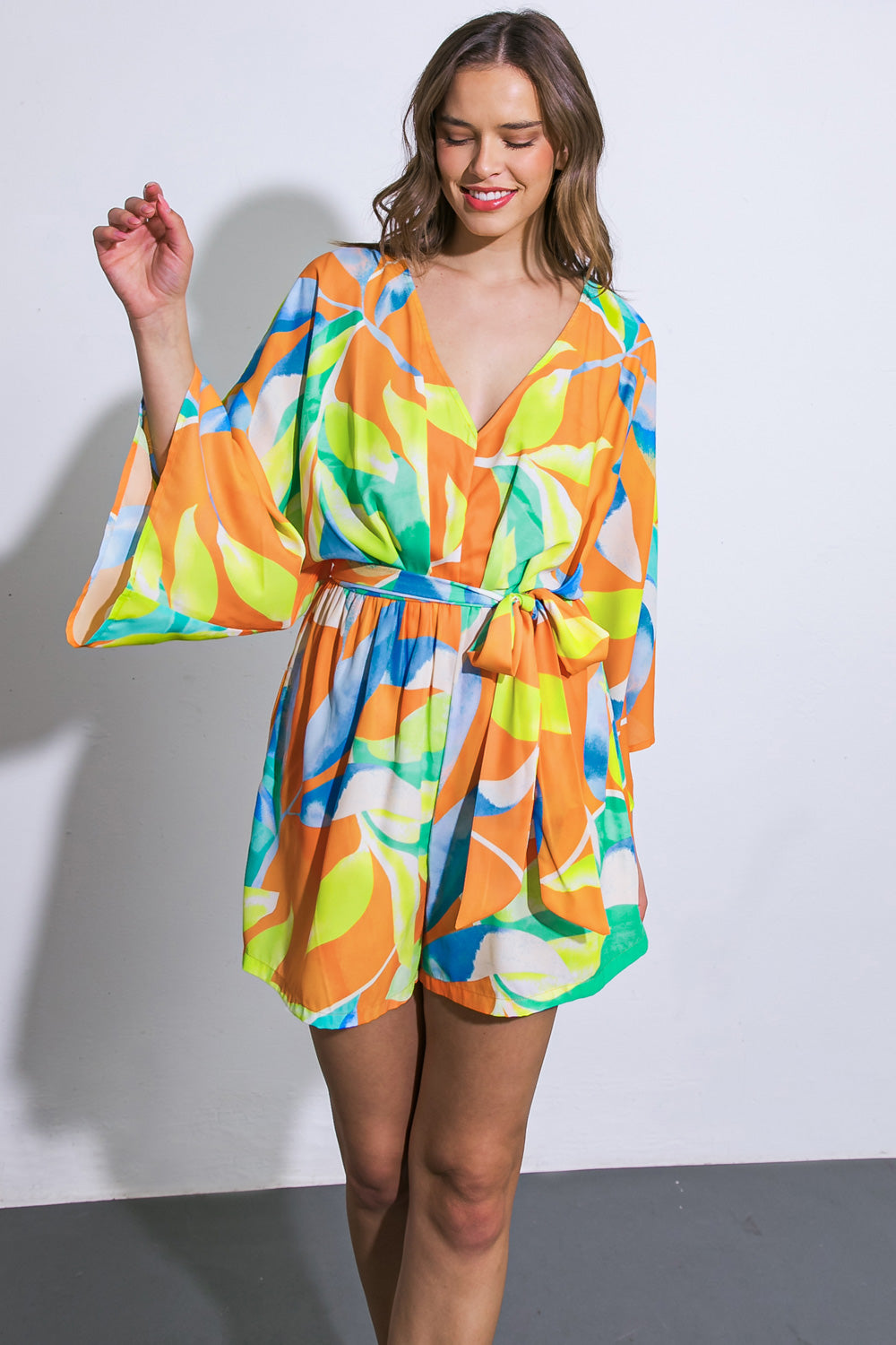 QUITTING TIME WOVEN ROMPER Flying Tomato