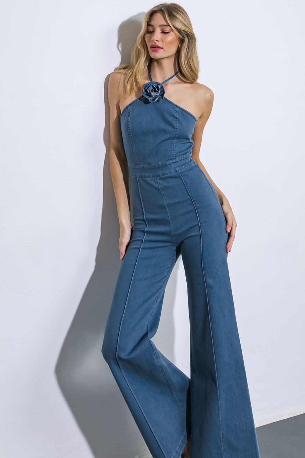 CALL ME LOVELY DENIM JUMPSUIT Flying Tomato