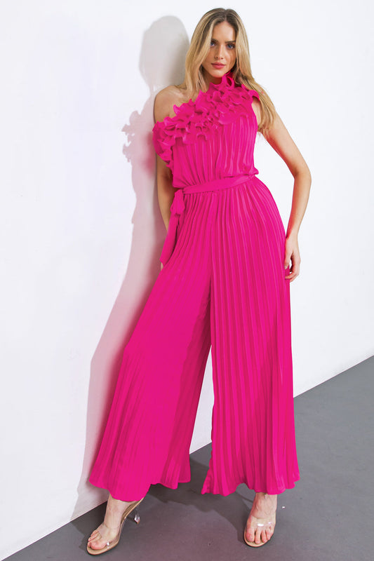 CAN'T TALK RIGHT NOW WOVEN JUMPSUIT Flying Tomato