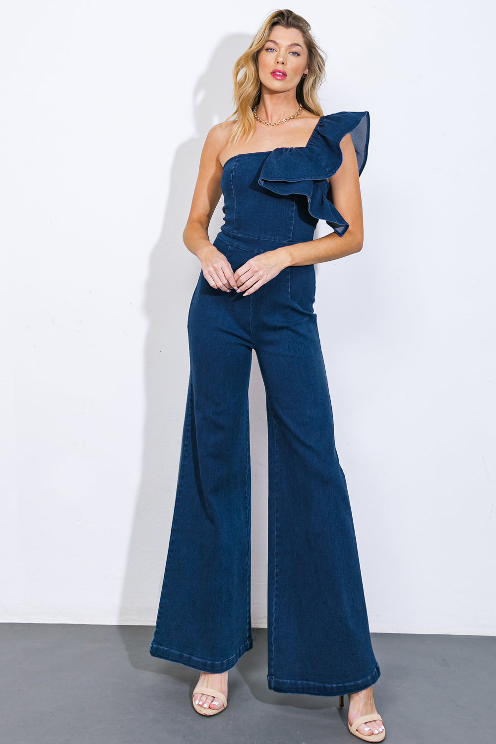 TIME AND PLACE DENIM JUMPSUIT