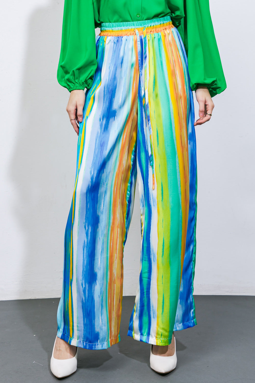 TAKE ME DANCING WOVEN SATIN PANTS Flying Tomato