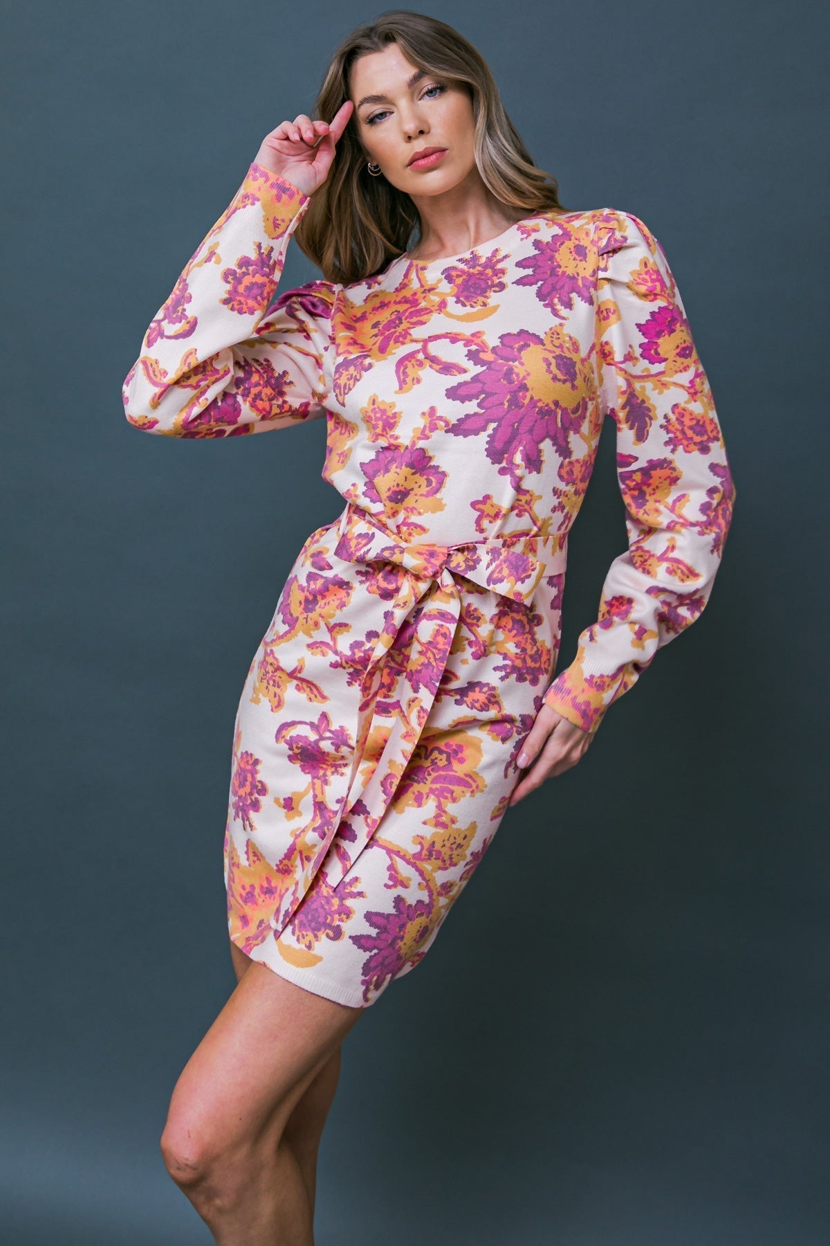 ENJOY THE VIEW SUNSET SWEATER MINI DRESS Flying Tomato