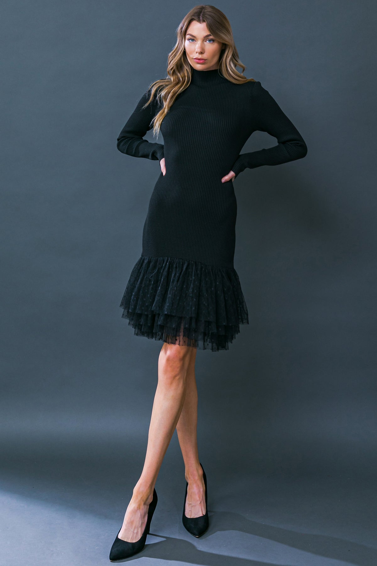 BEHIND MY BACK SWEATER MINI DRESS Flying Tomato